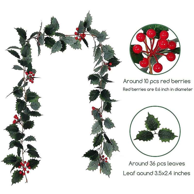 2 Pcs Christmas Garland for Holiday Decoration, 5.75ft Easter Garland