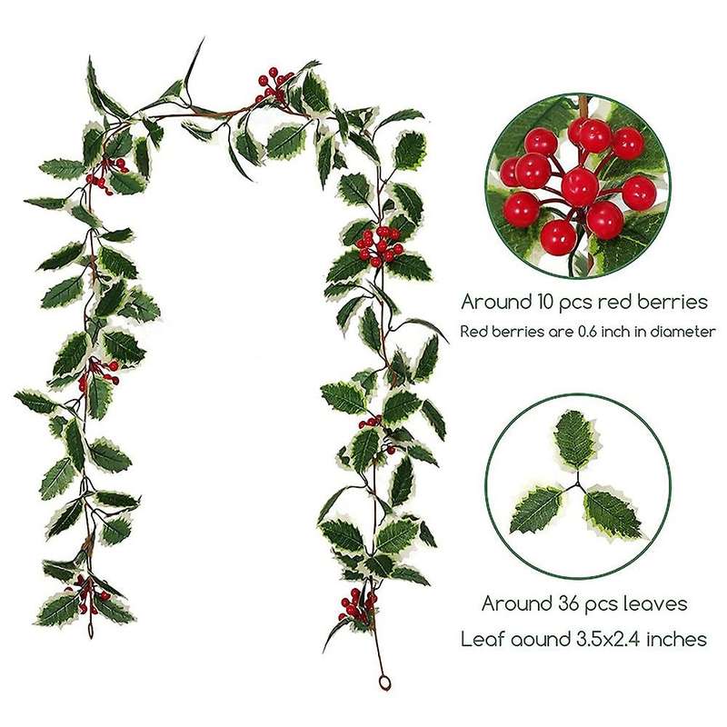 2 Pcs Christmas Garland for Holiday Decoration, 5.75ft Easter Garland