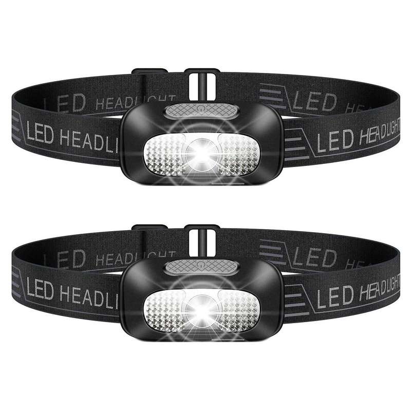 2pack Led Head Light for Camping Hiking Fishing Night Reading Running