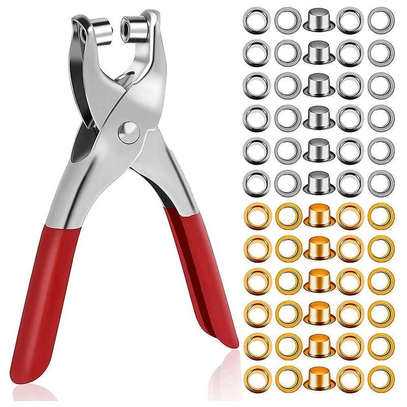 600 Pcs Metal Eyelets 1/4 Inch Grommet Eyelet Pliers Tool Kit