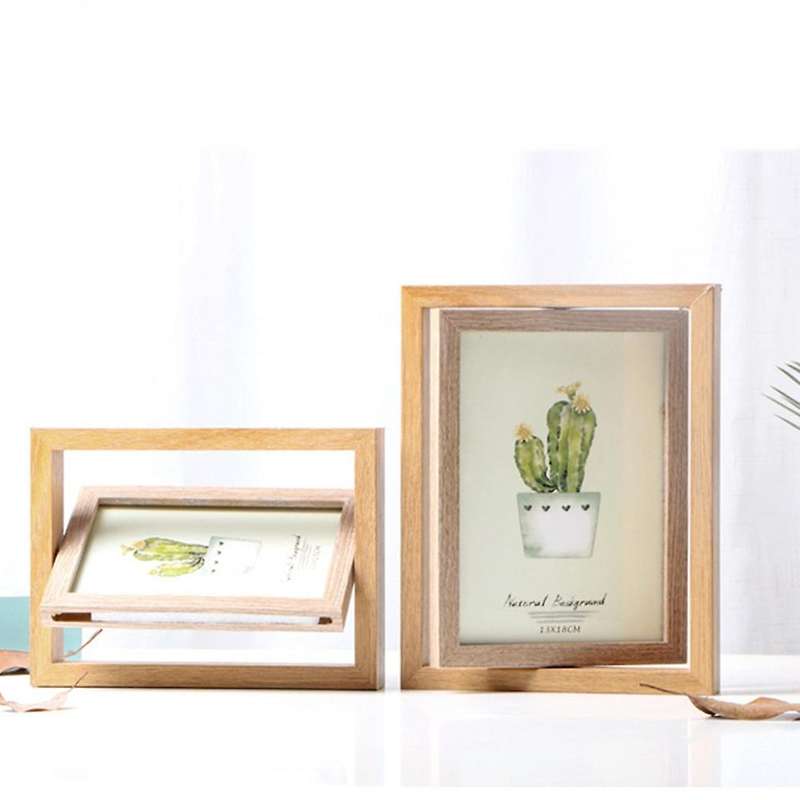 Creative Wood Rotating Photo Frame Home Decoration(single-frame)