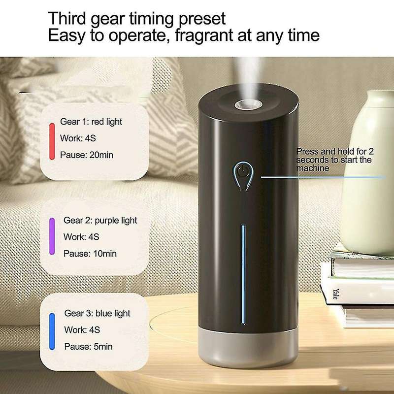 Rechargeable Usb Incense Burner Electric Aroma Diffuser Holder Black