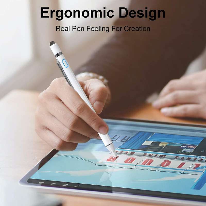 Stylus Rechargeable Digital Pen with Cloth Tip Active Capacitive Pen