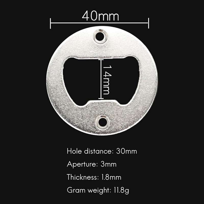 30pcs Bottle Opener Insert Stainless Steel Diy Hardware with Screws