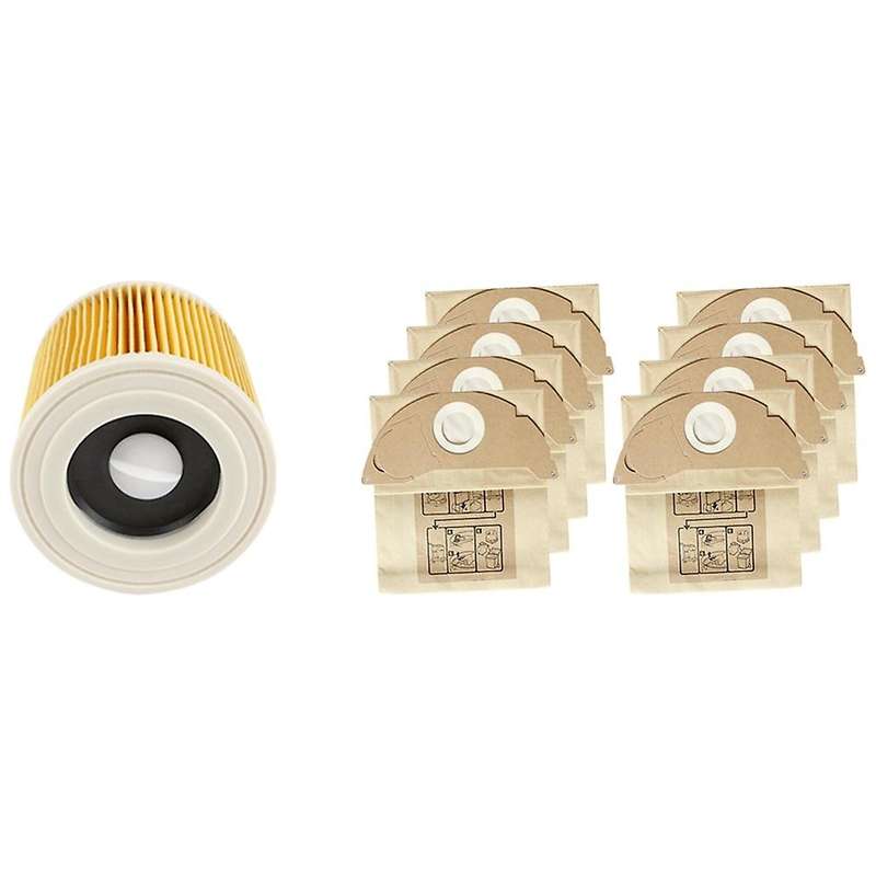 9pcs for Karcher Vacuum Cleaner Bags Replacement Spare Parts