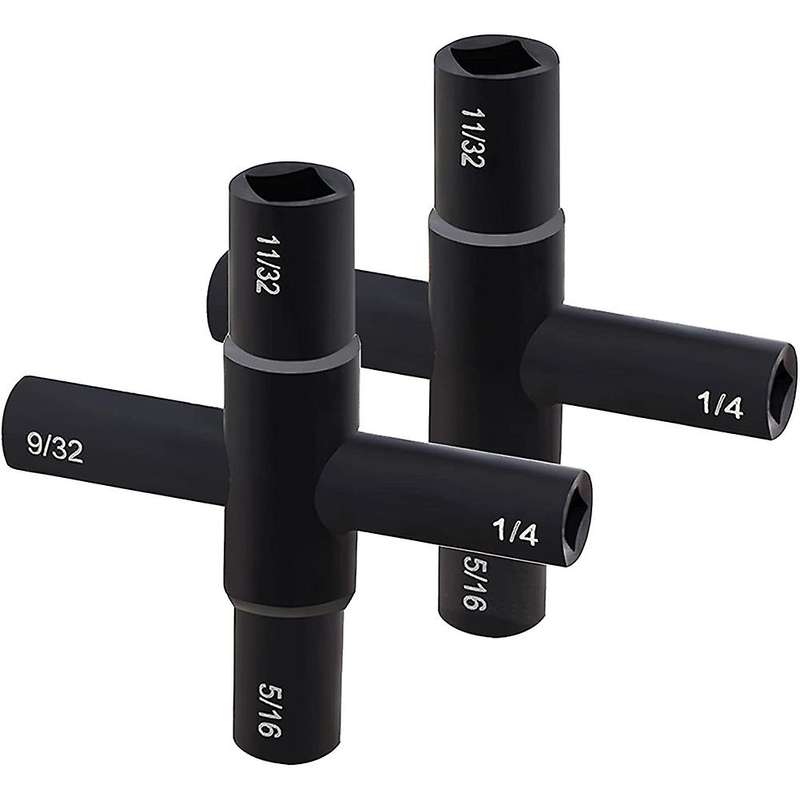 4 Way Faucet Key Sillcock Water Key 2 Pack Multifunctional Utilities