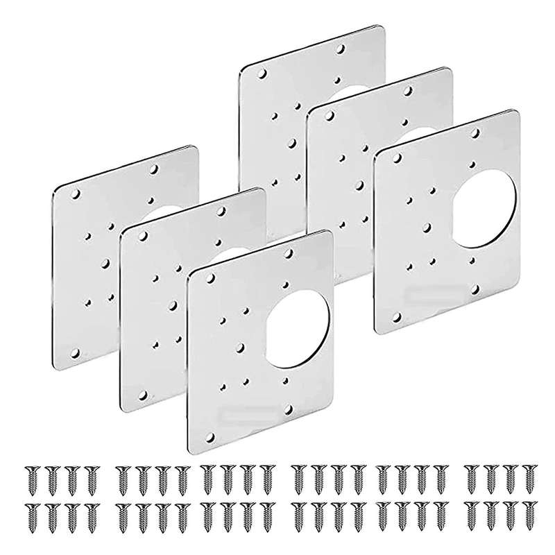 6pcs Hinge Repair Plate for Furniture Cabinet Drawer Door Window