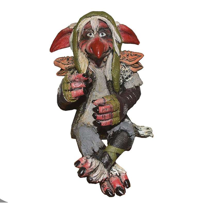Resin Black Magic Goblin Funny Dwarfs Statue Horrifying Elf Statue -d