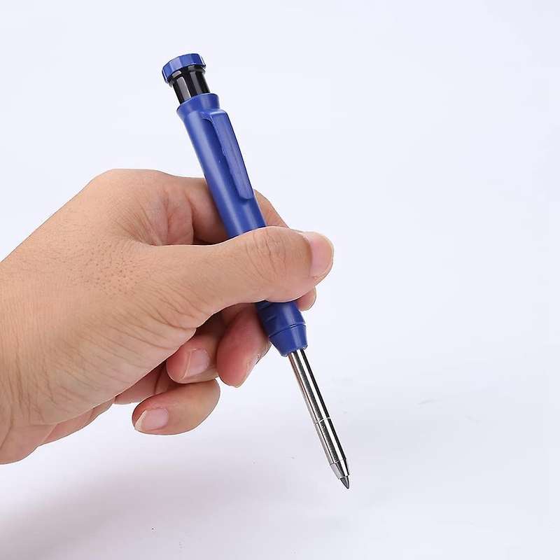 3 Pcs Solid Carpenter Pencils Set with 18 Pcs Refills In 3 Colors