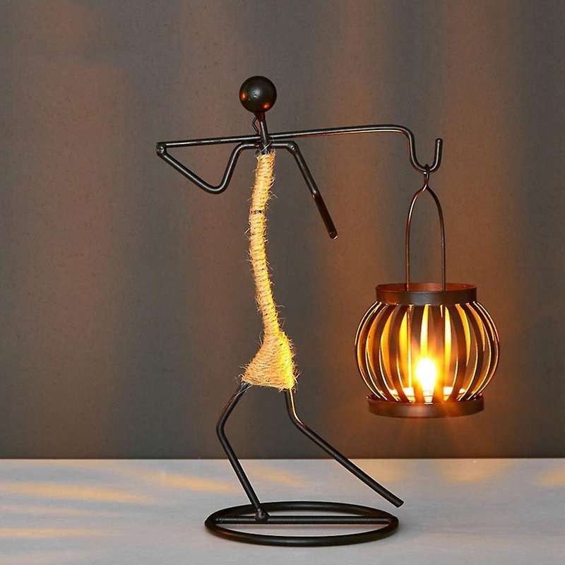 Nordic Candlestick Abstract Character Sculpture Candle Holder Decor-e