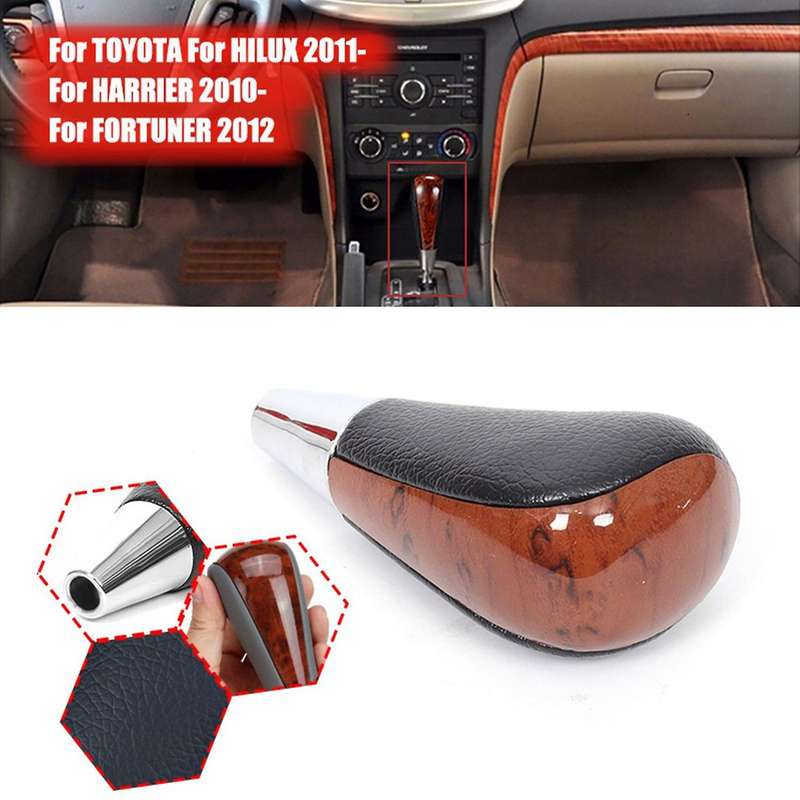 Wood Grain Gear Shift Knob for Toyota Corolla /harrier Fortuner Black