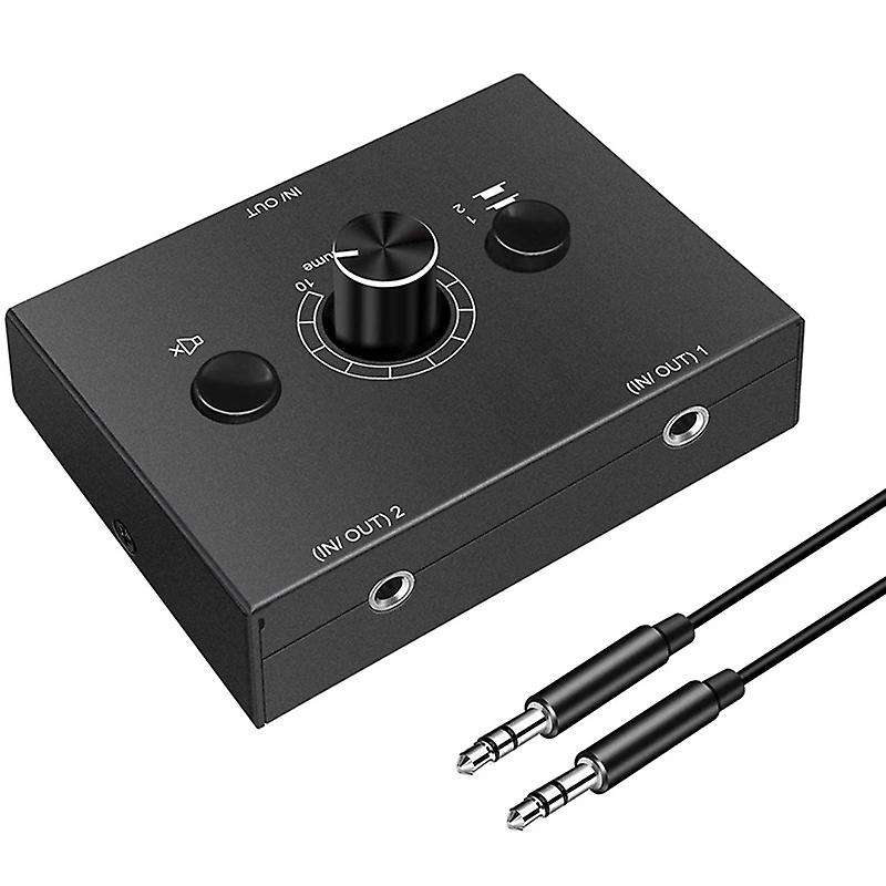 3.5mm 2 Input 1 Output/1 Input 2 Output Audio Splitter Switcher