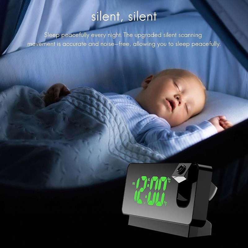 Led Digital Projection Alarm Clock Table Electronic Alarm Clock B
