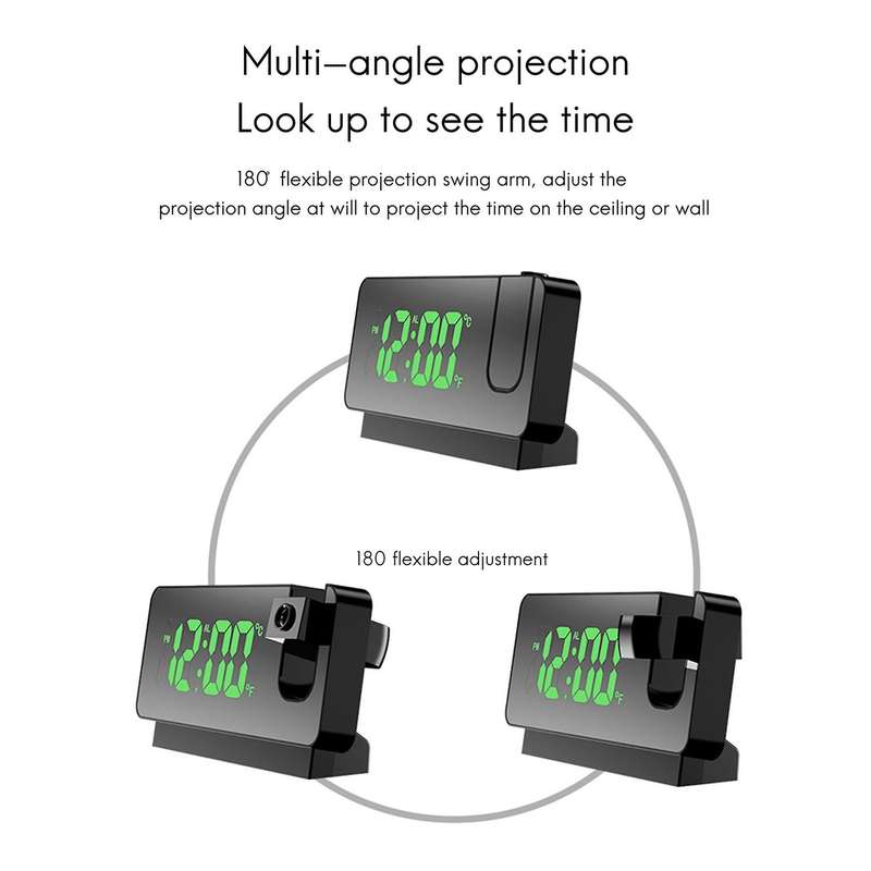 Led Digital Projection Alarm Clock Table Electronic Alarm Clock B