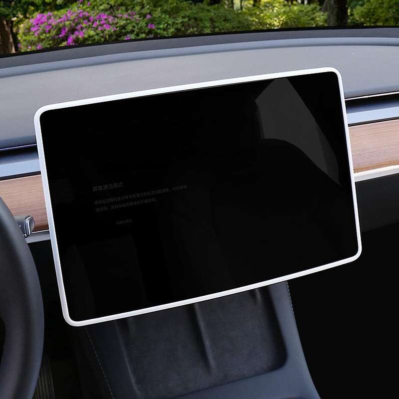 White Navigation Decorative Frame for Tesla Model 3 2021-2022