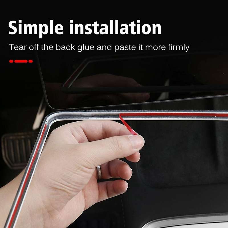 White Navigation Decorative Frame for Tesla Model 3 2021-2022