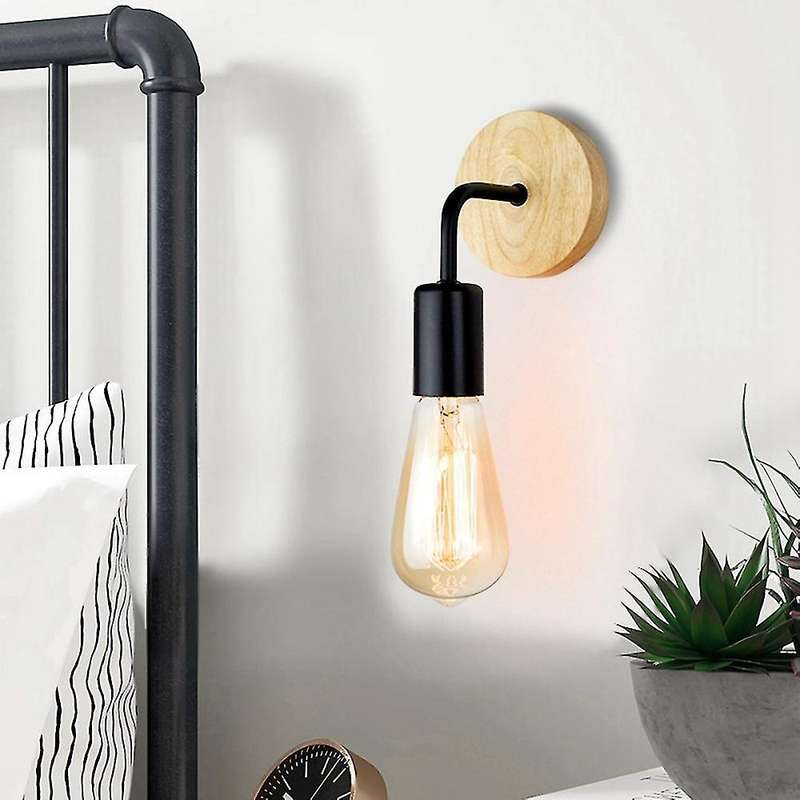 Vintage Wall Lamp E27 Hemp Rope Retro Sconce Wall Light Fixture A