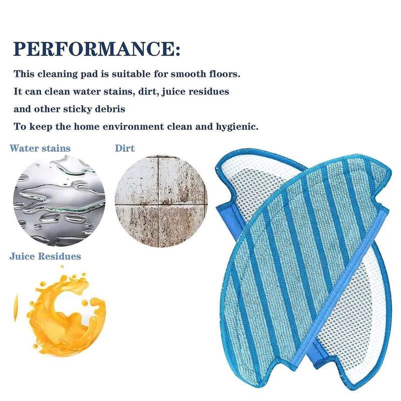 10pcs Mop Cloths Cleaning Pads Compatible with Ecovacs Deebot Ozmo T8