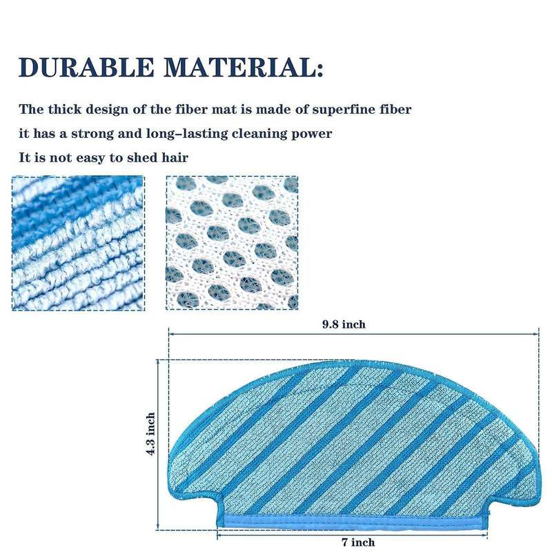10pcs Mop Cloths Cleaning Pads Compatible with Ecovacs Deebot Ozmo T8