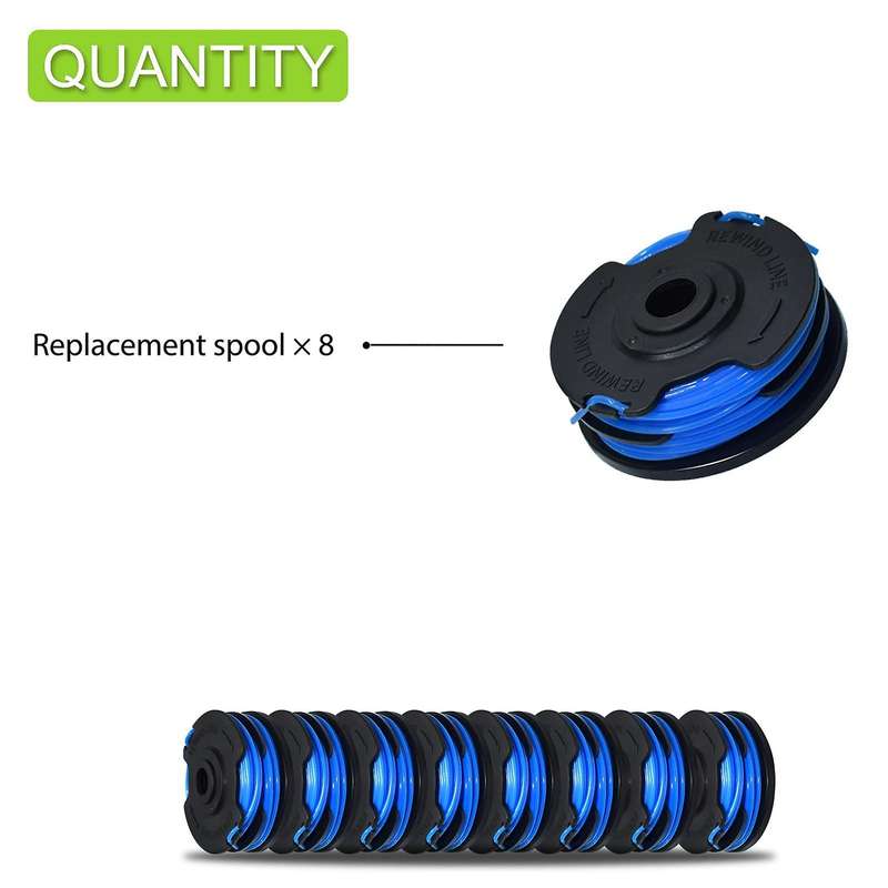 8pack 27ft 0.065inch String Trimmer Spool for Greenworks Model 21212