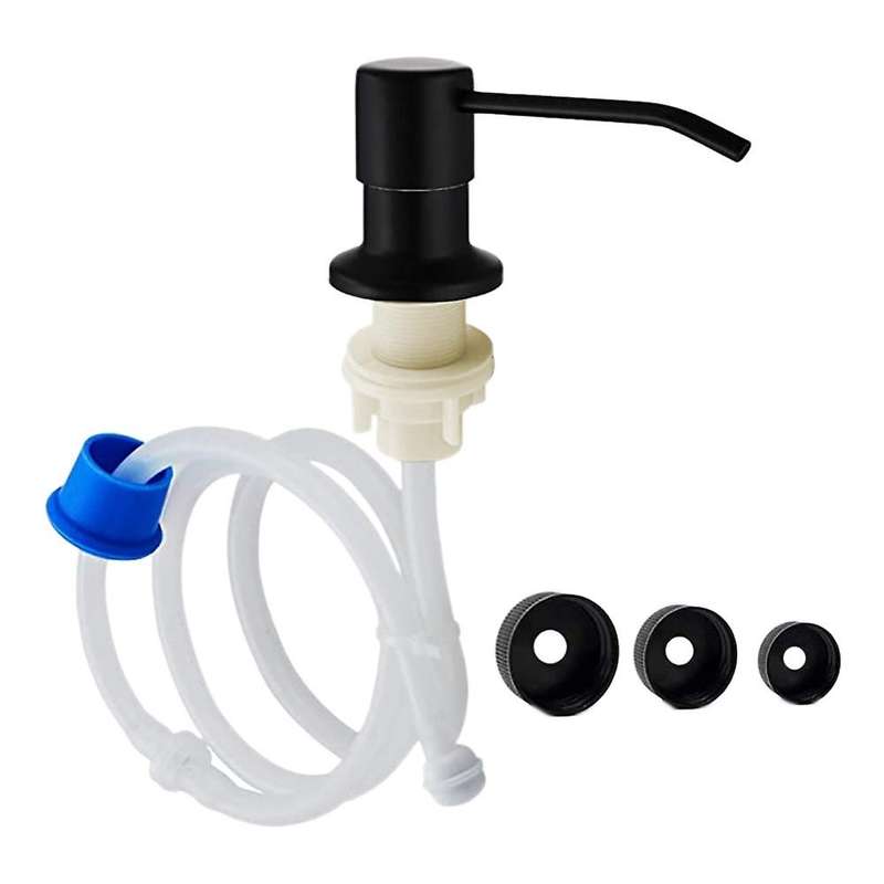 Soap Dispenser for Kitchen Sink with 46inch Extension Tube Kit(black)