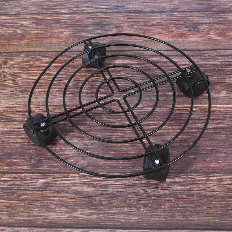 Metal Plant Flower Pot Trolley Caddy On Wheels Indoor Outdoor Tools