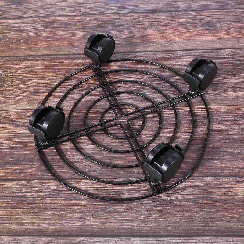 Metal Plant Flower Pot Trolley Caddy On Wheels Indoor Outdoor Tools