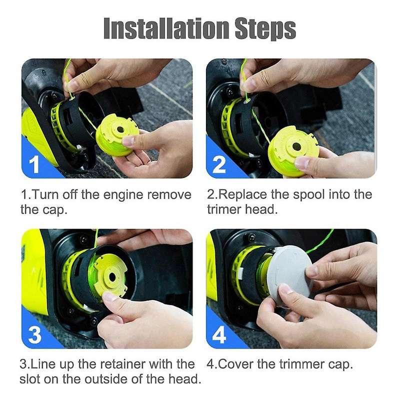 8pack Rac143 Replacement Spool Line for Ryobi 36v String Auto-feed