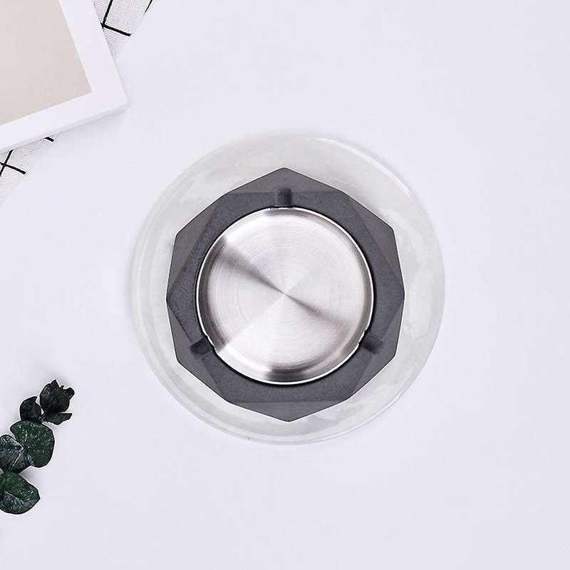 Cement Metal Stainless Steel Living Room Ashtray Ornaments,ink Color