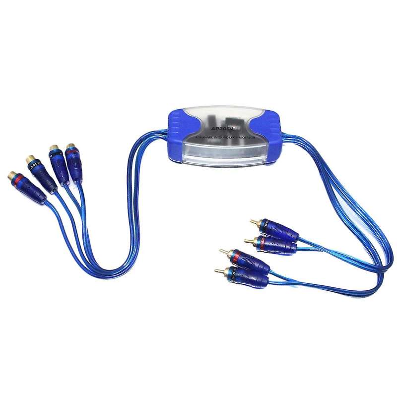 4-channel Rca Audio Noise Filter Suppressor Ground Loop Isolator 50w