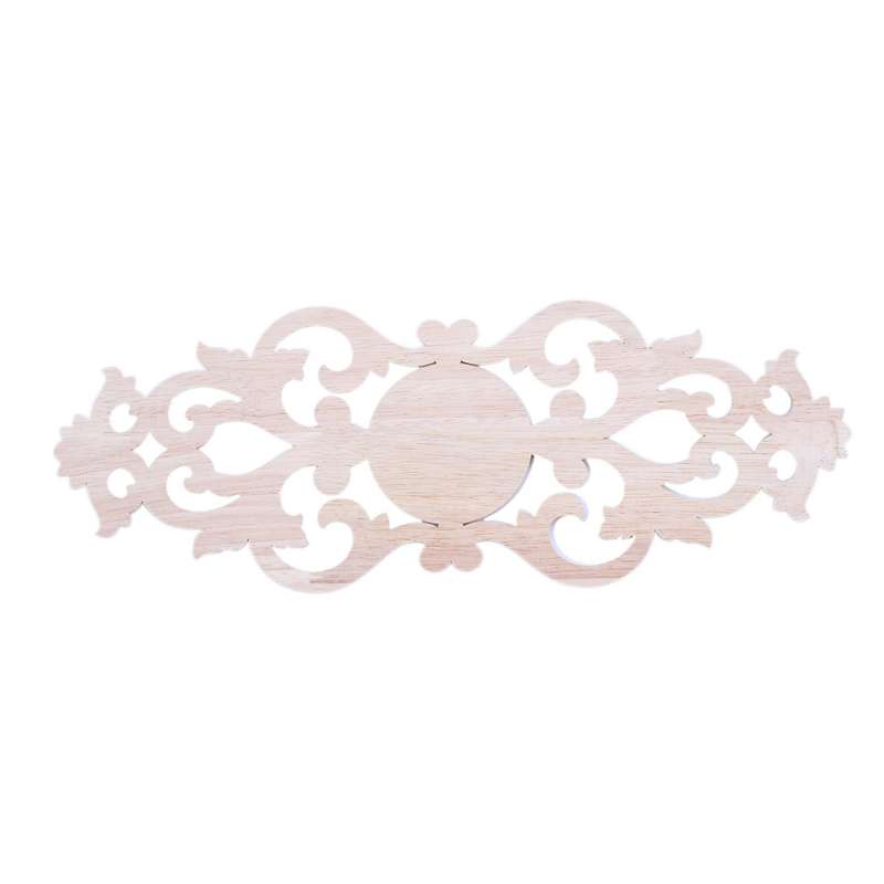 Rubber Wood Carved Applique Retro Furniture Crafts Decor(40*15cm)