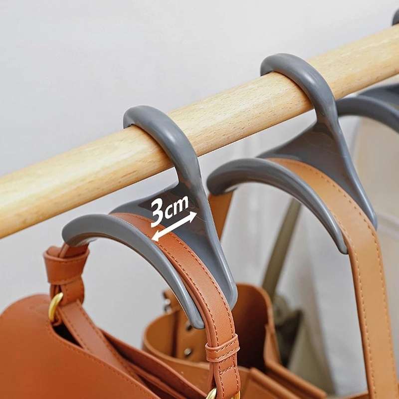 4pcs Hook Arch Shaped Hanger Toe Bag Tie Silk Scarf Hat Wardrobe A