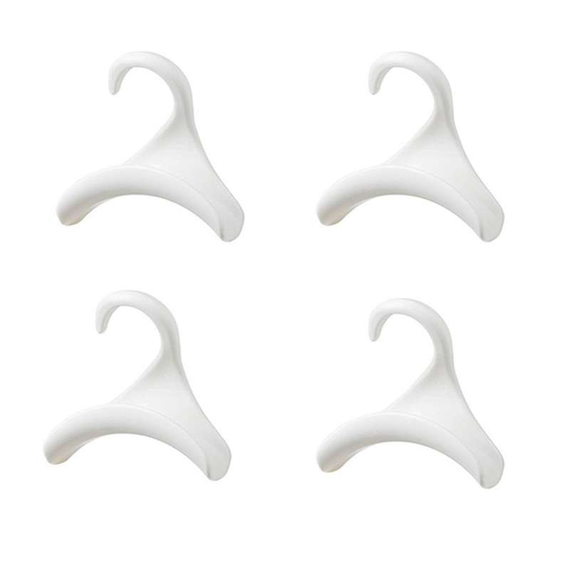 4pcs Hook Arch Shaped Hanger Toe Bag Tie Silk Scarf Hat Wardrobe A