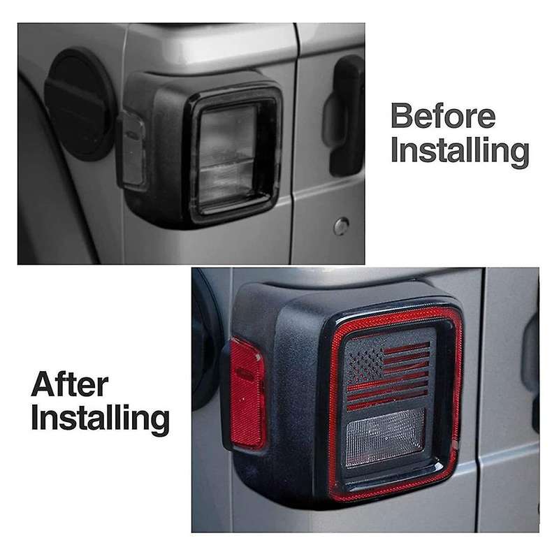 Tail Light Cover Taillight Guard for Jeep Wrangler Jl Black 2pcs