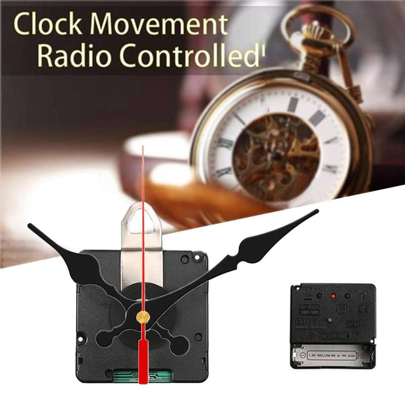 Radio Controlled Diy Clock Movement Kit with 2 Sets Hands Repair