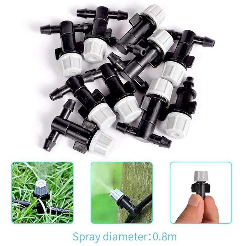 Diy Garden Misting Flow Drip Irrigation with Mist Nozzle Sprinkler