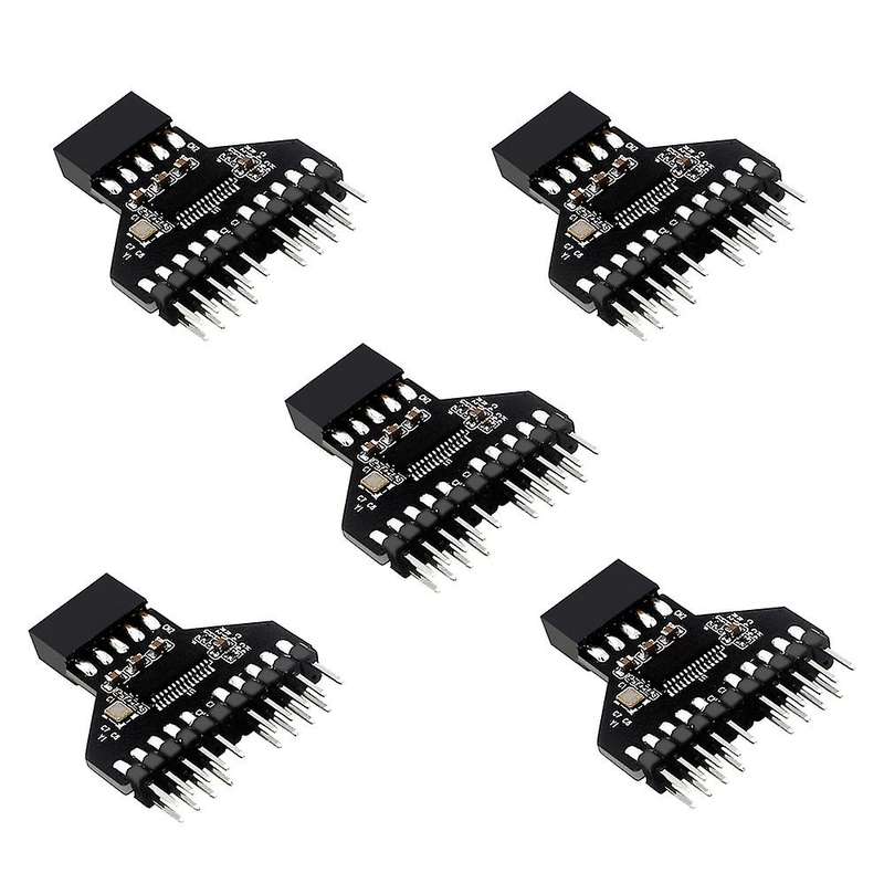 5 Pcs Expansion Card Usb2.0 Motherboard Speed Measurement with 9-pin