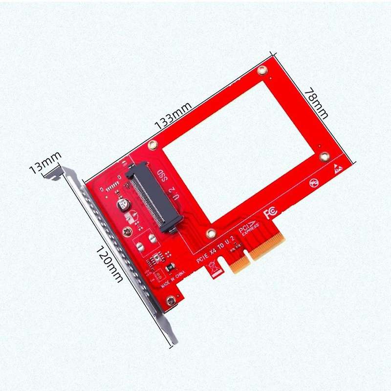 U.2 to Pcie X4 Adapter Riser Pci-e to U.2 Ssd Hard Drive Convert Card