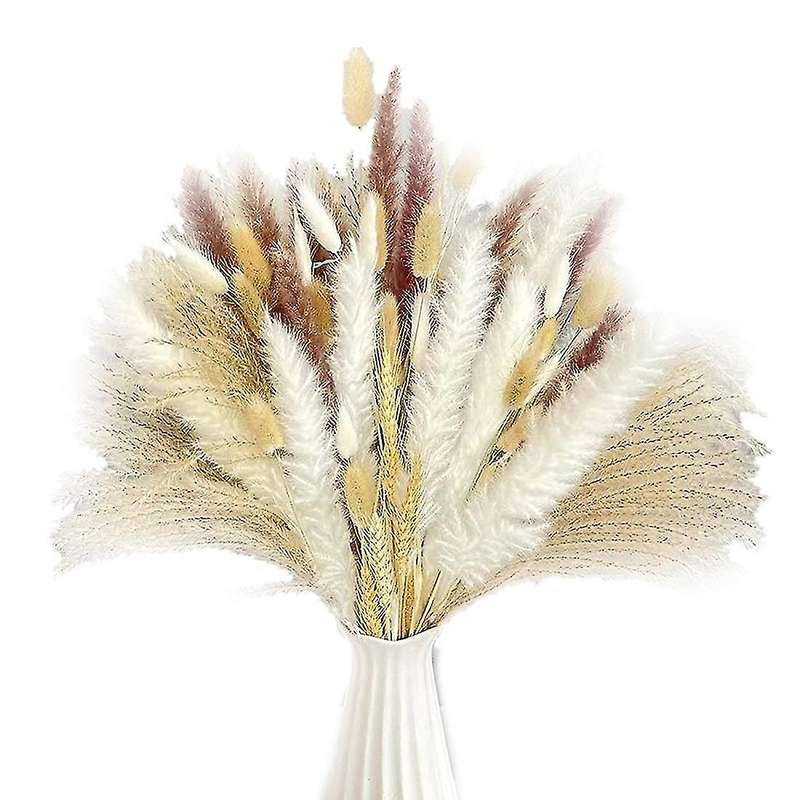 Dried Pampas Grass 96pcs Boho Home Decor Dried Flowers Arrangements