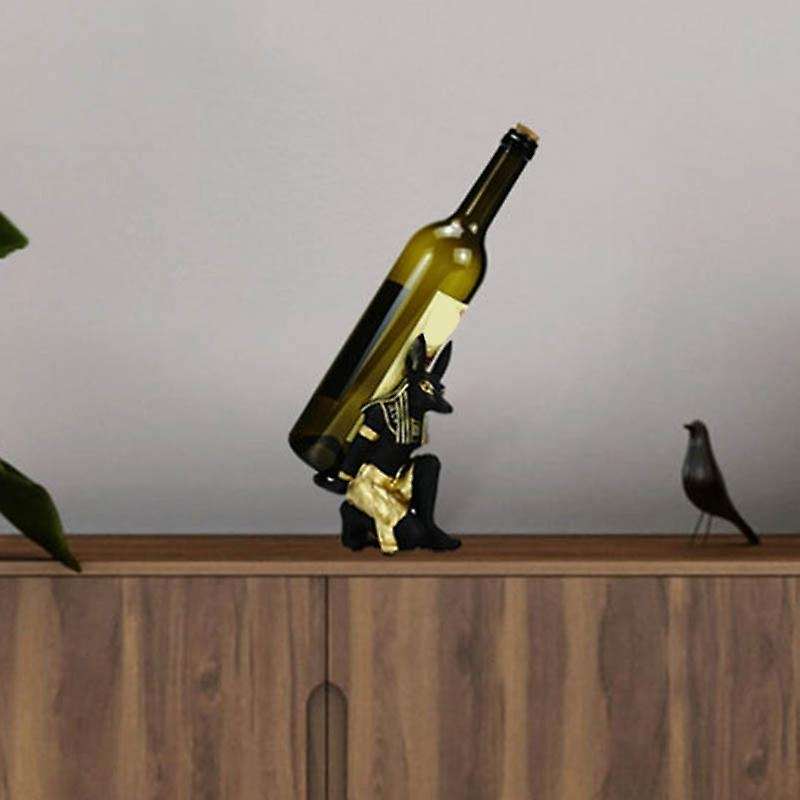 Resin Anubis God Wine Rack Figurines Egypt Dog Miniatures Statues