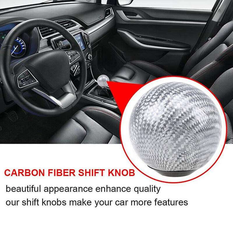 Real Carbon Fiber Silver Ball Universal Racing Car Ball Shape Gear
