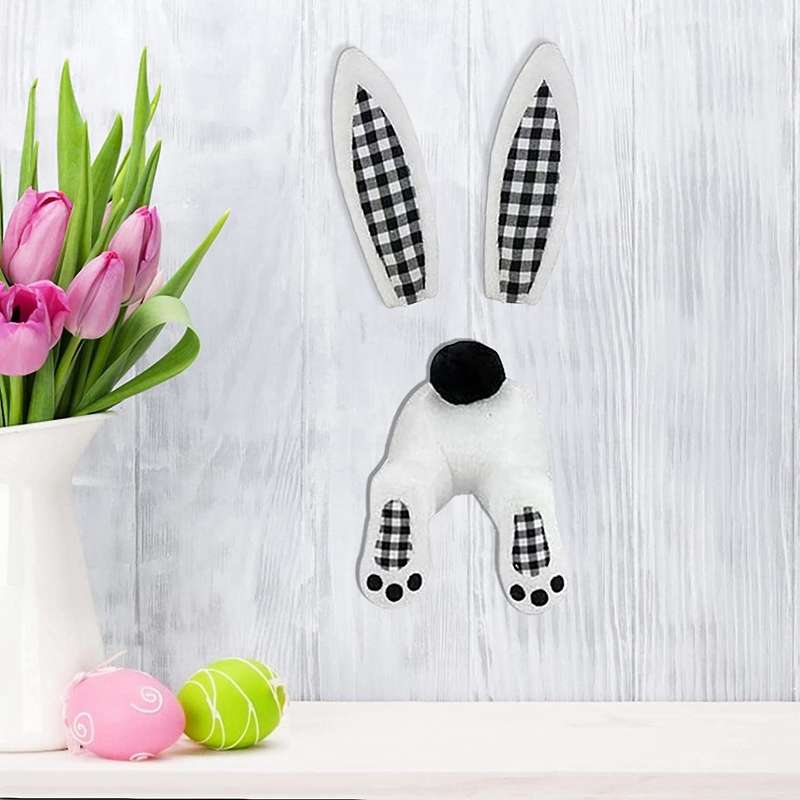 Bunny Butt for Wreath, Hanging Welcome Sign Wreath Attachment (a)