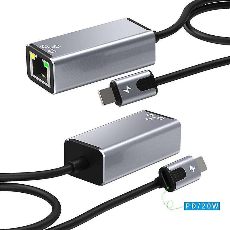 8-pin to Rj45 Adapter Ethernet Adapter Pd20w Charging for Iphone/ipad