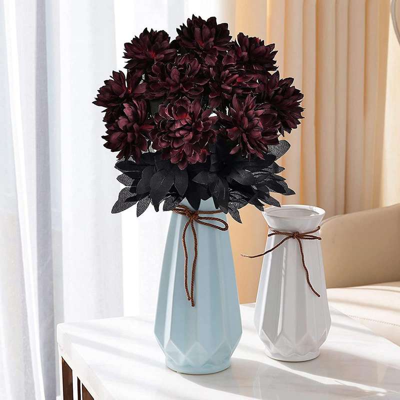 10 Pack Artificial Silk Dahlia Bouquet Fake Flower Floral