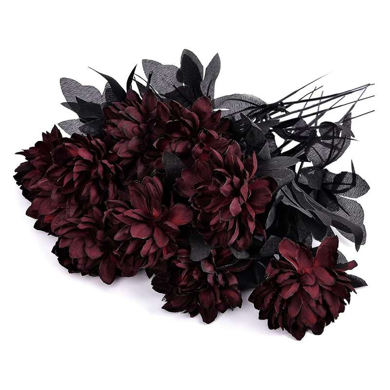 10 Pack Artificial Silk Dahlia Bouquet Fake Flower Floral