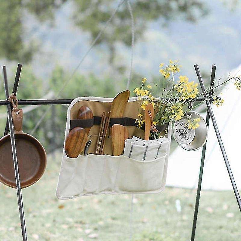 Camping Tableware Storage Bag Picnic Bbq Camping Cutlery Storage Bag