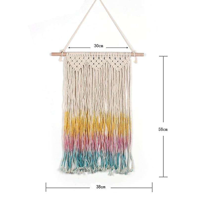 Macrame Wall Hanging Woven Wall Art Macrame Tapestry with Tassel