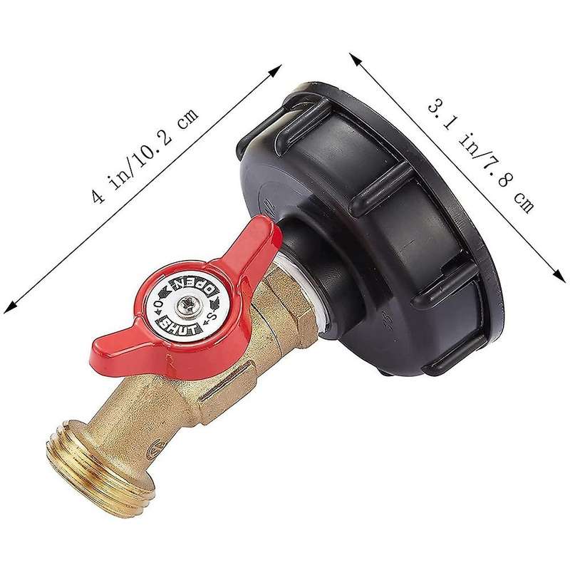 275 330 Gallon Ibc Suitcase Adapter 2 Inches + Water Valve Faucet