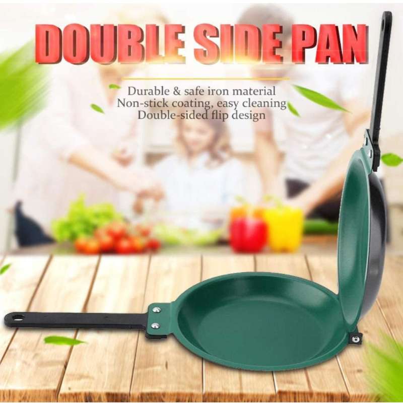 Frying Pan,double Side Frying Pan Non-stick Flip Folding Frying Pan