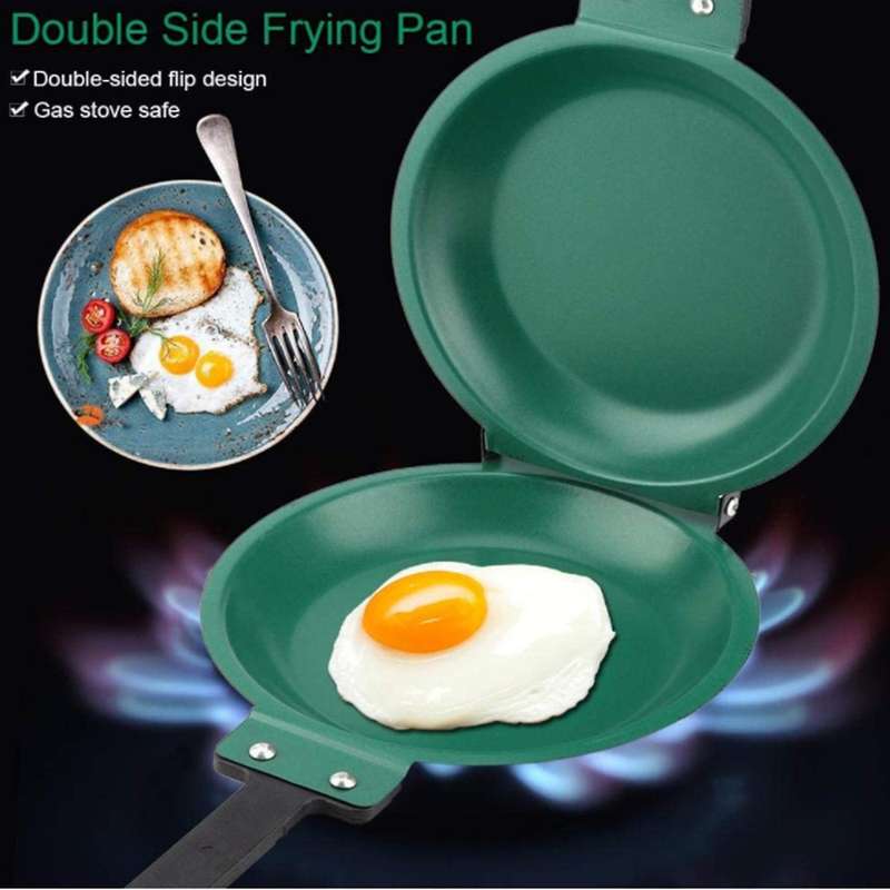 Frying Pan,double Side Frying Pan Non-stick Flip Folding Frying Pan
